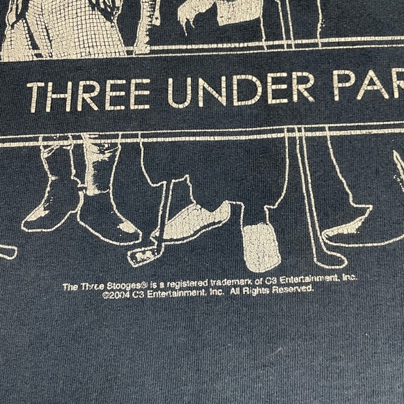 Vintage Distressed The Three Stooges Golf Three Under Par short sleeve tee shirt - Picture 4 of 13